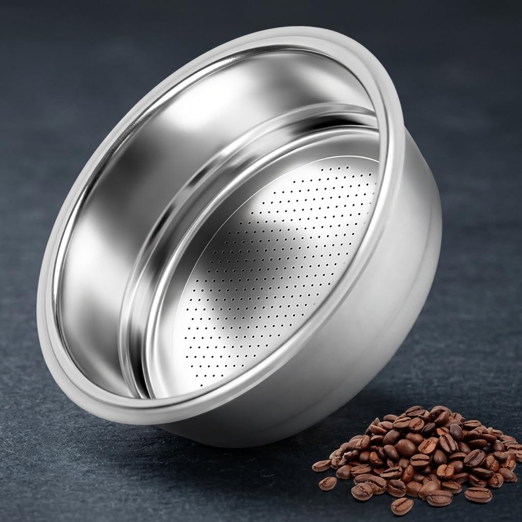 Supvox® portafilter Basket 51mm Stainless Steel Single Shot Espresso Filter Cup, Universal Replacement Basket for Compatible with Espresso Machines offering Reliable Extraction Performance-image-47