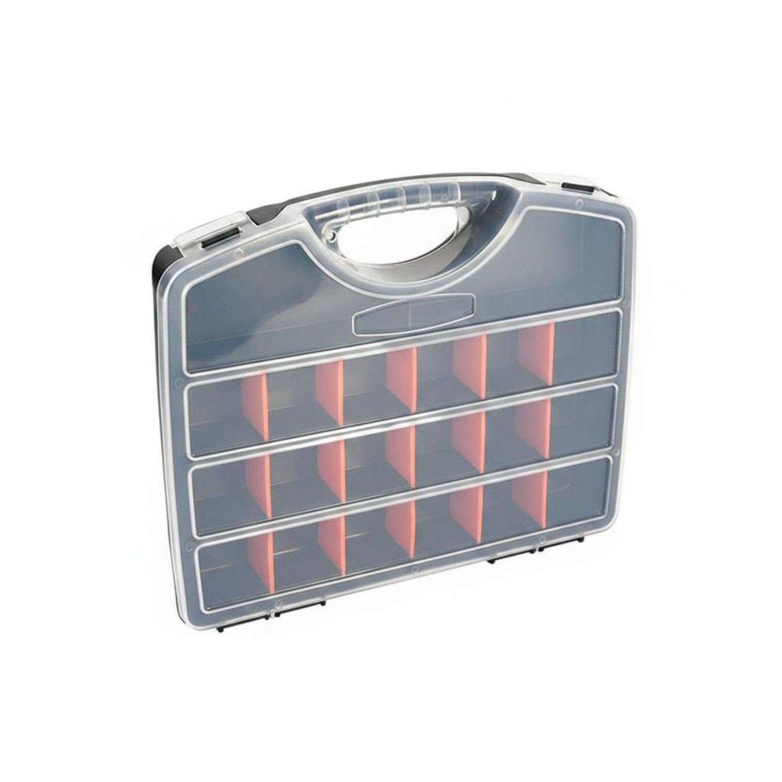 Hardware Compartment Box Clear Compartments Screw Organizer Box Removable Dividers Nut and Bolt Organizer for Workshop, Electronics Bench, Garage-image-7