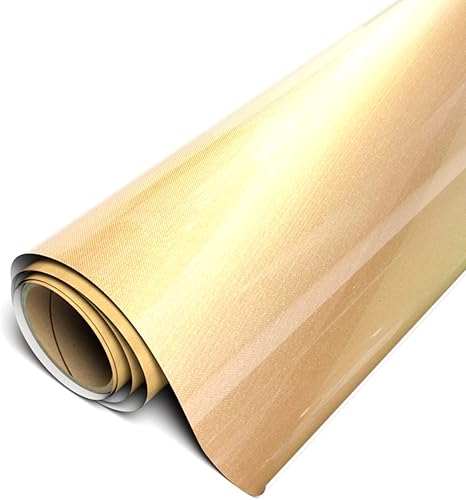 Siser Aurora HTV 11.8 pulgadas x 15 pies – Vinilo de transferencia de calor que cambia de color para camisetas, telas y más (Goldish - HEX #B0913F)