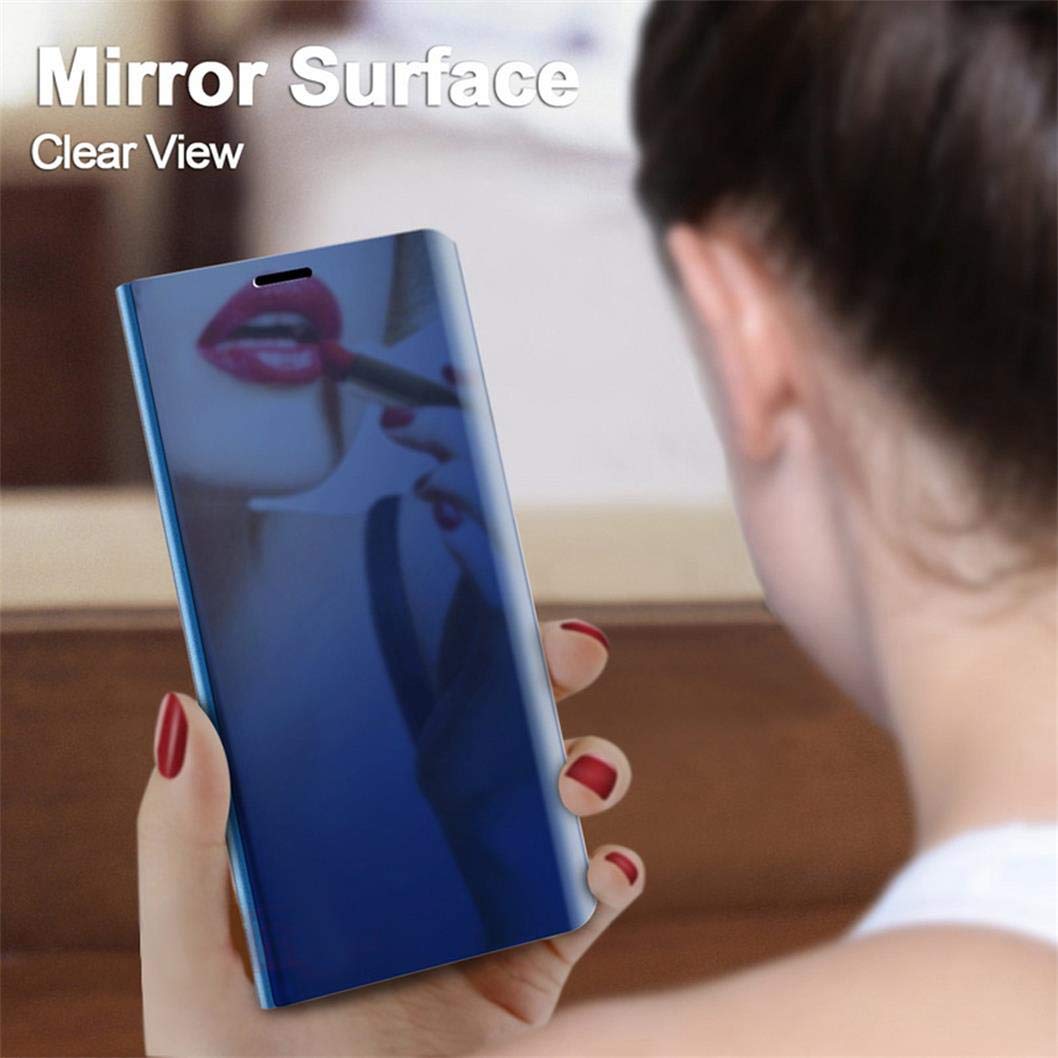 Funda Con Espejo Para Huawei P20 Lite / P20 Pro – Carcasa Flip De Polipropileno Transparente, Función Atril, Soporte Carga Inalámbrica