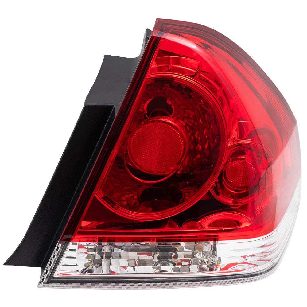 Brock Aftermarket Passenger Right Tail Light Assembly Compatible with 2006-2013 Chevy Impala
