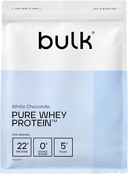 Bulk Pure Whey Protein Powder, White Chocolate, 1kg