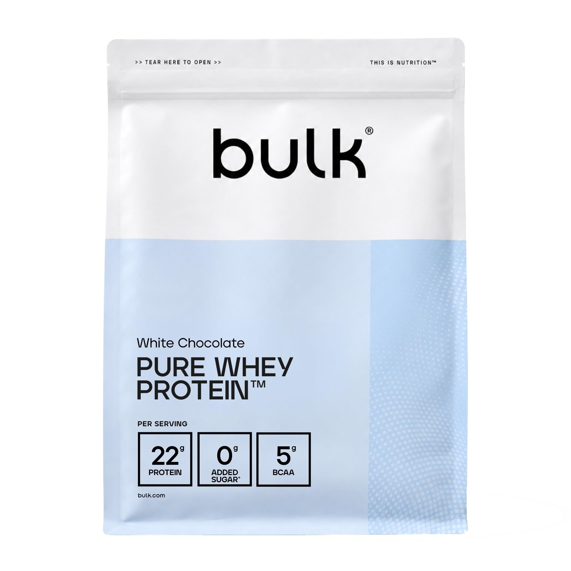 Bulk Pure Whey Protein Powder, White Chocolate, 1kg