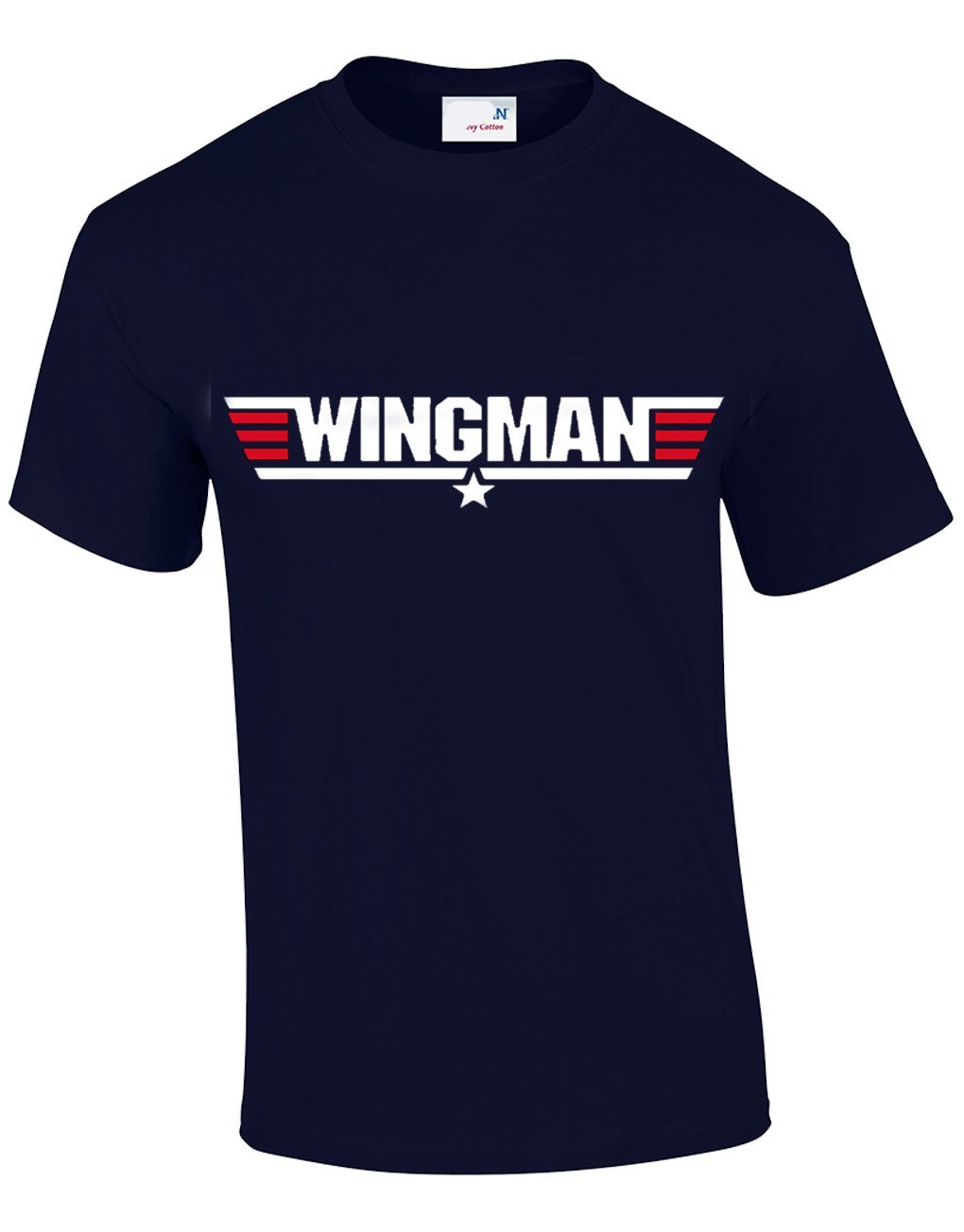 Crown Designs Men's Navy Wingman Action Movie Film Inspired For & Teenagers T-Shirts Tops - /Large