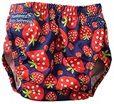 Konfidence Aquanappy Swim Diaper, Strawberry, One Size (3-30 Months)