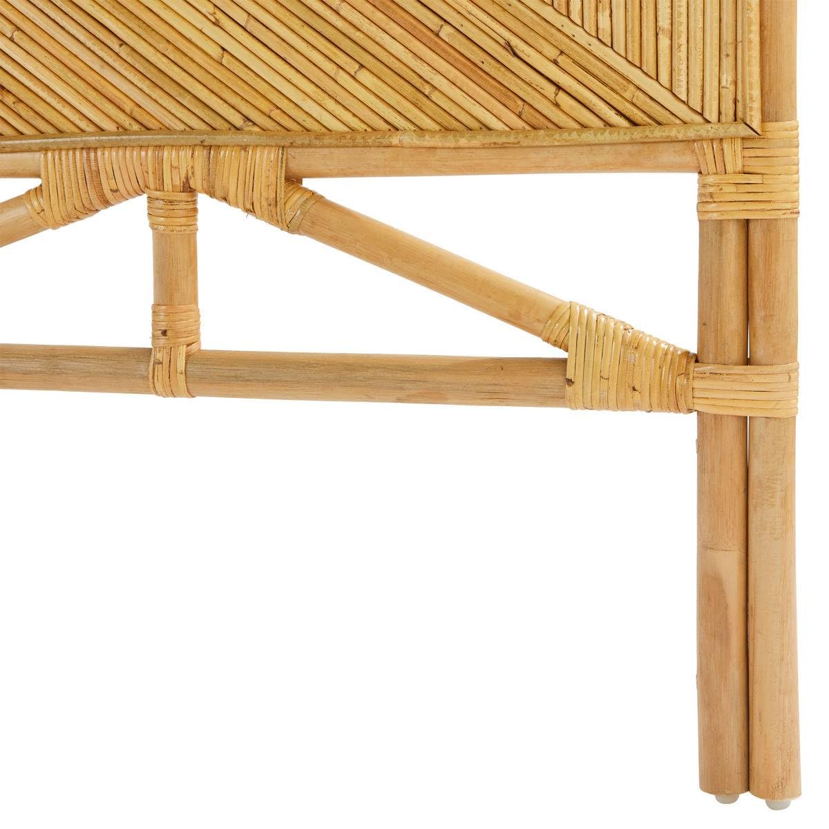 Atmosphera Créateur d'intérieur - Tête de Lit Tanae en Rotin - Beige - 160 x 103 cm - Style Bohème - pour Lit 2 Personnes, Chambre