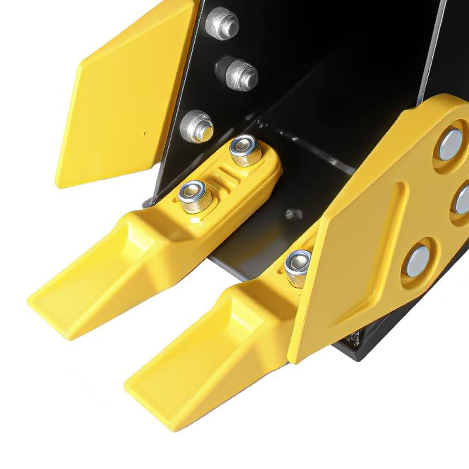 Asixxsix Mini Koparka Wąski łyżka do Kopania 200mm/7.87in | Średnica otworu z metalowymi zębami 0,98 cala, odległość między osiami 3,54 cala, odpowiednie dla mini koparek o wadze
