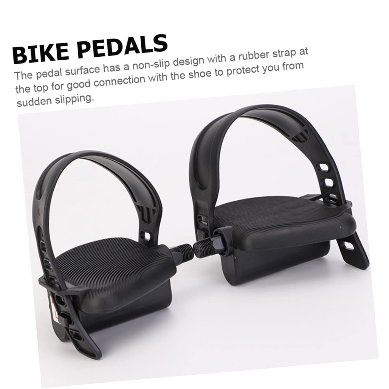 rutschfeste Fahrradpedale aus Gummi und Stahl mit Verstellbaren Riemen für Mountainbikes und Heimtrainer Praktisches Fitness Zubehör für Outdoor Einsatz
