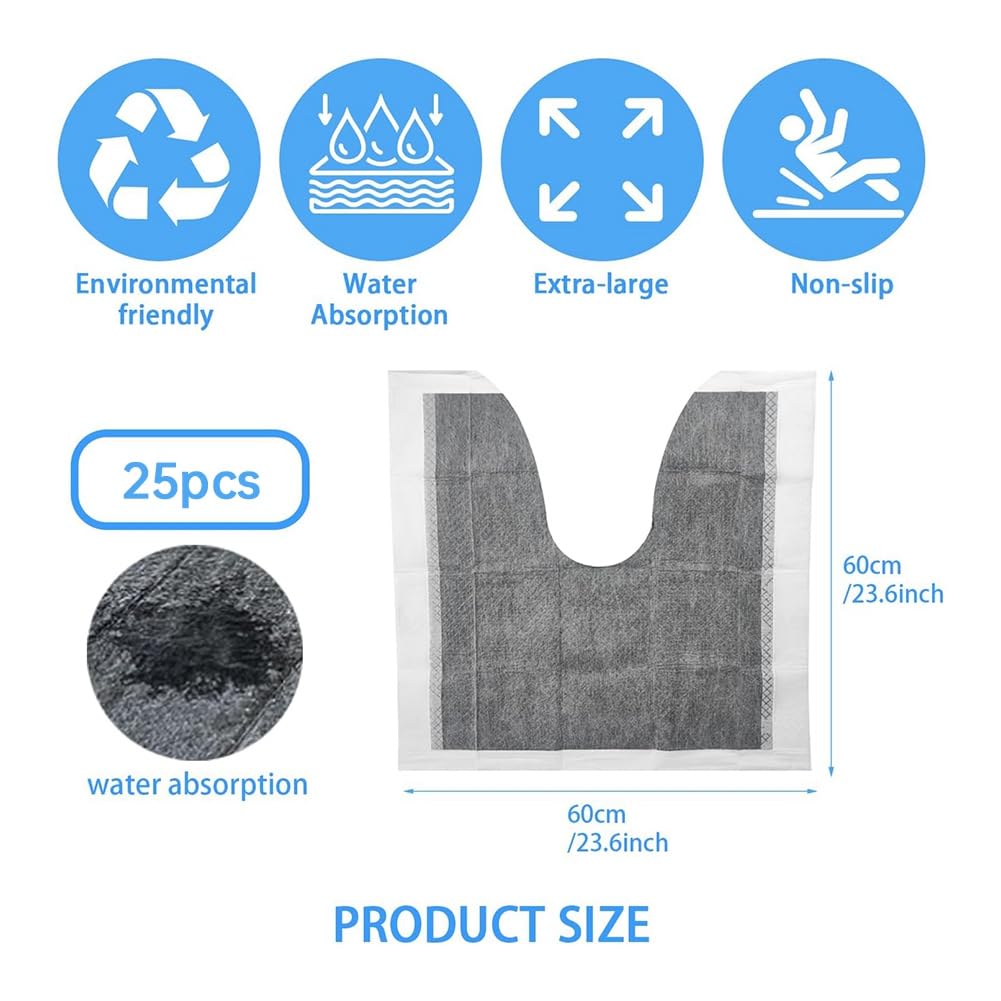 Image secondaire de Tapis de Toilette Jetable Wisyurt en U - Paquet de 25 Tapis Absorbants et Antidérapants