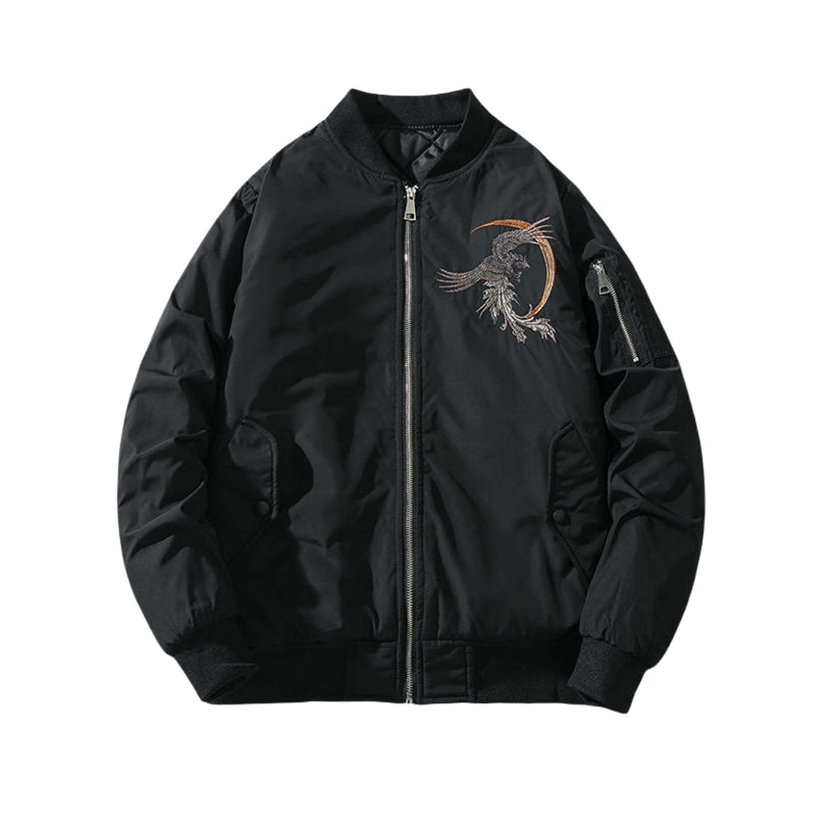 Veste de baseball aviateur avec broderies traditionnelles - 7