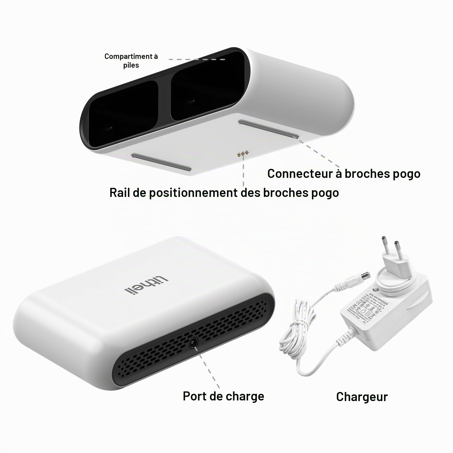 Litheli Chargeur pour batterie U20, 20 000 mAh en environ 1 heure