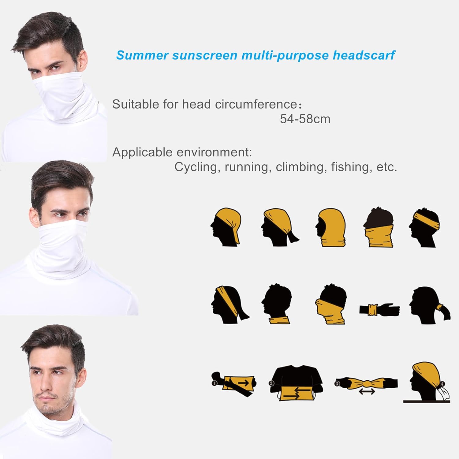 Motorcycle Goggles Dirt Bike ATV Off-Road Riding Motocross Glasses with Sun UV Protection Neck Gaiter Face Cover - Image 6