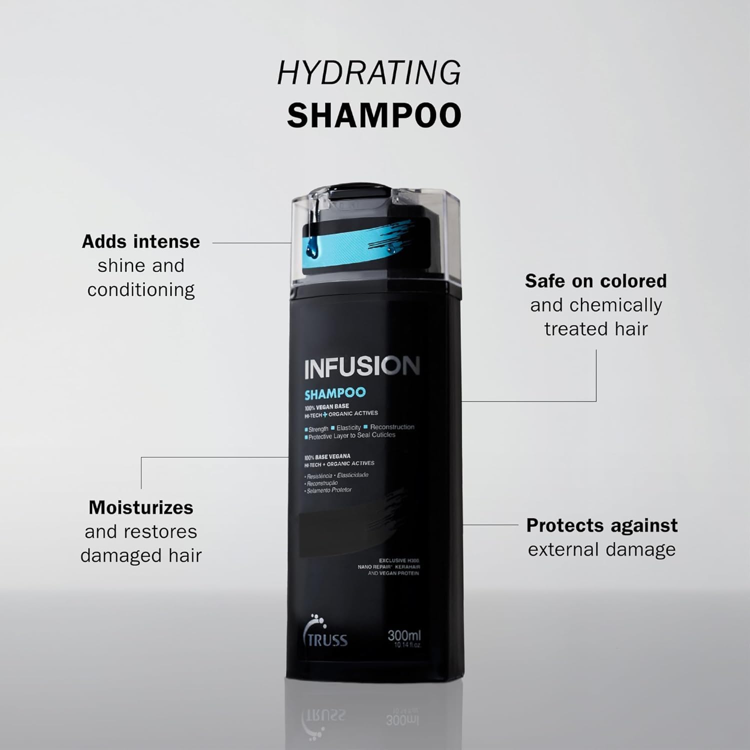 TRUSS Infusion Anti-Aging Repair Shampoo for Dry, Damaged Hair, 300 ml