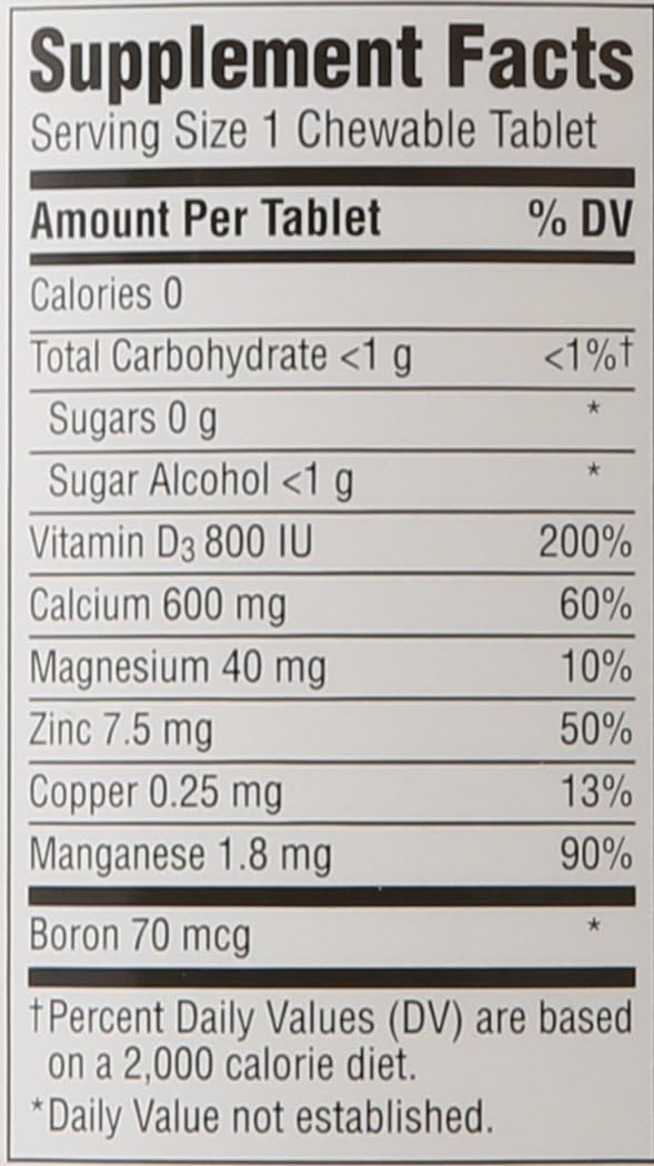 Caltrate Calcium & Vitamin D3 Supplement 600+D3 Plus Minerals Chewable Tablet, 600mg (Cherry, Orange, and Fruit Punch Flavors, 155 Count)