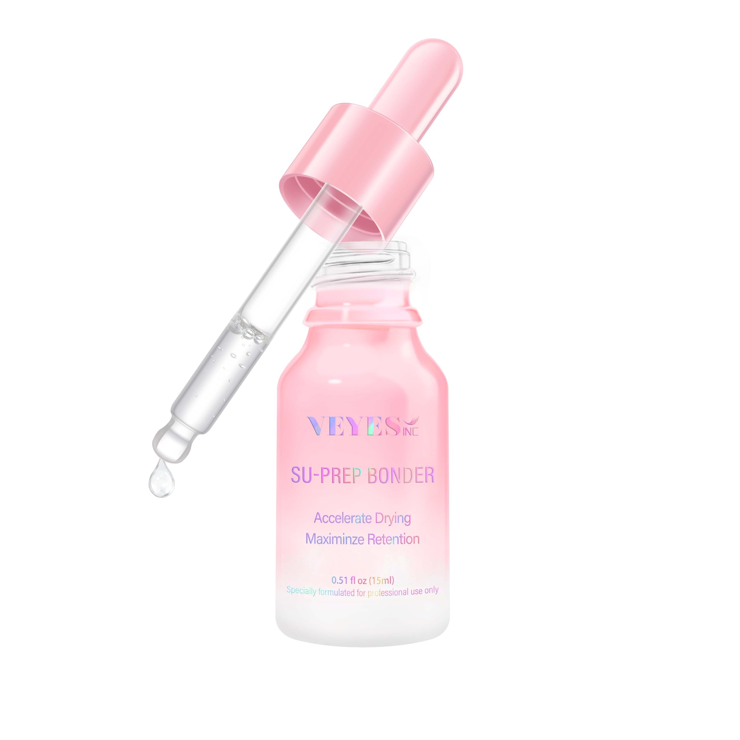 VEYES INC Super Lash Bonder for Eyelash Extensions. Glue Accelerator, Lash Sealant, Adhesive Companion, Reducing Glue Fumes and Extending Eyelash Retention Time. Professional Eyelash Supplies 15ml