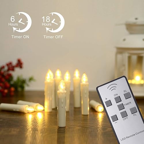 Miniatura 5 de Velas de Navidad para ventana con control remoto, accesorios