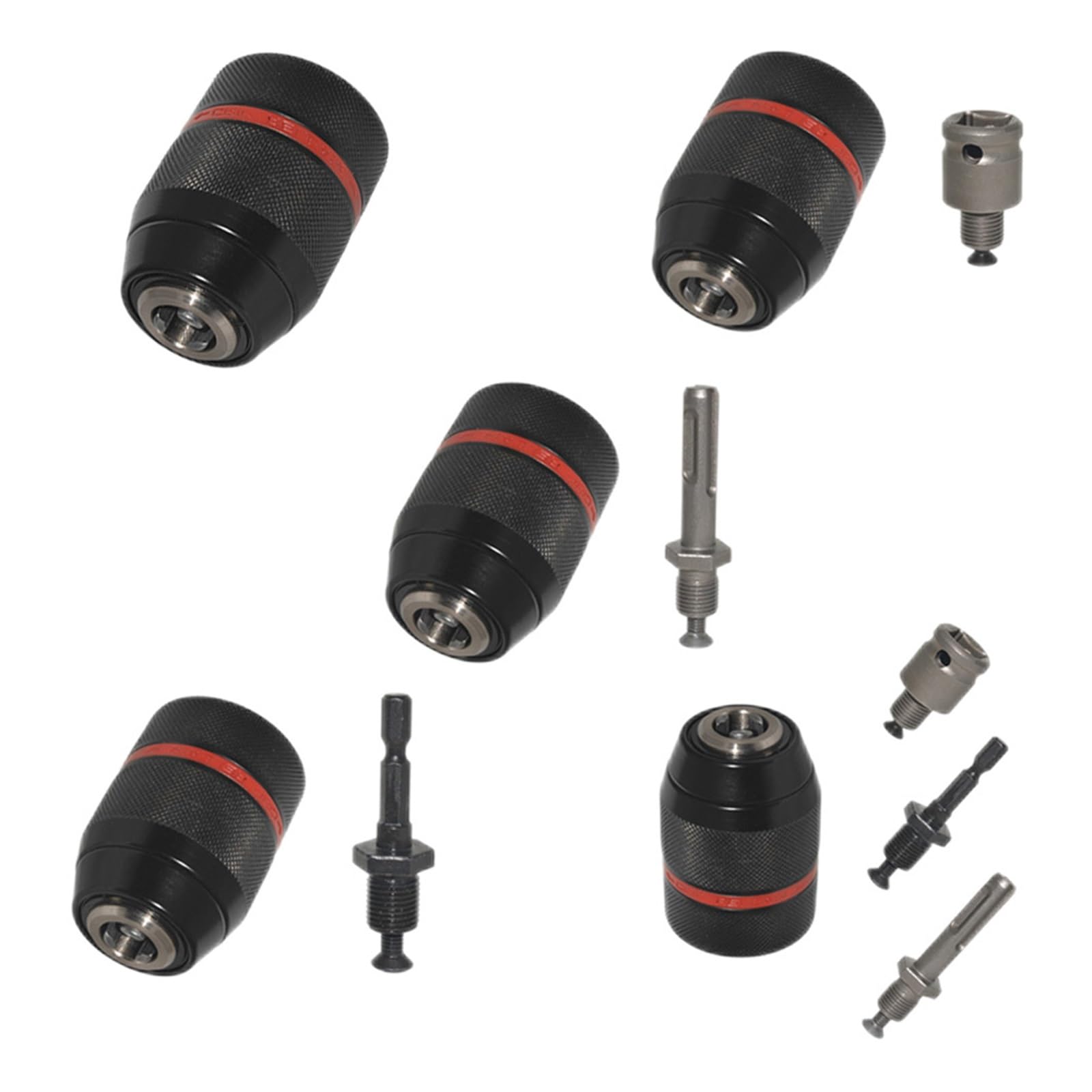 Uchwyt wiertarski Uchwyt wiertarski SDS 1,5-13 mm Bezkluczowy uchwyt wiertarski Konwerter szybkiej wymiany Adapter bezkluczykowy 1/4 cala Uchwyt sześciokątny Narzędzia do mocowania (Color : StyleE)