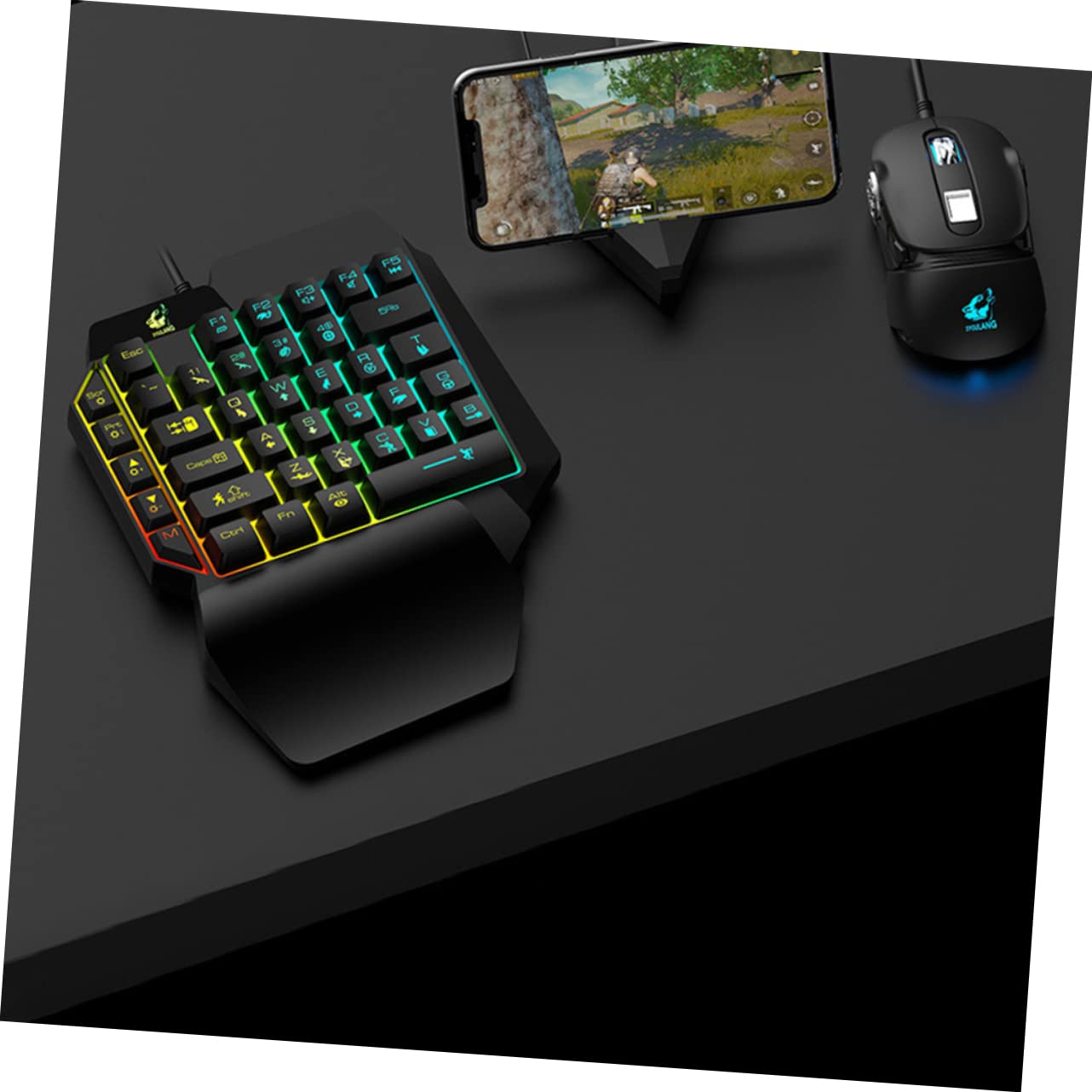 Tastiera da Gioco Retroilluminata e Mouse Combo per Pc, Set da Gioco E-sport con Funzionamento Preciso, Facile da Usare, per Intrattenimento Domestico e Ragazzo Ragazza