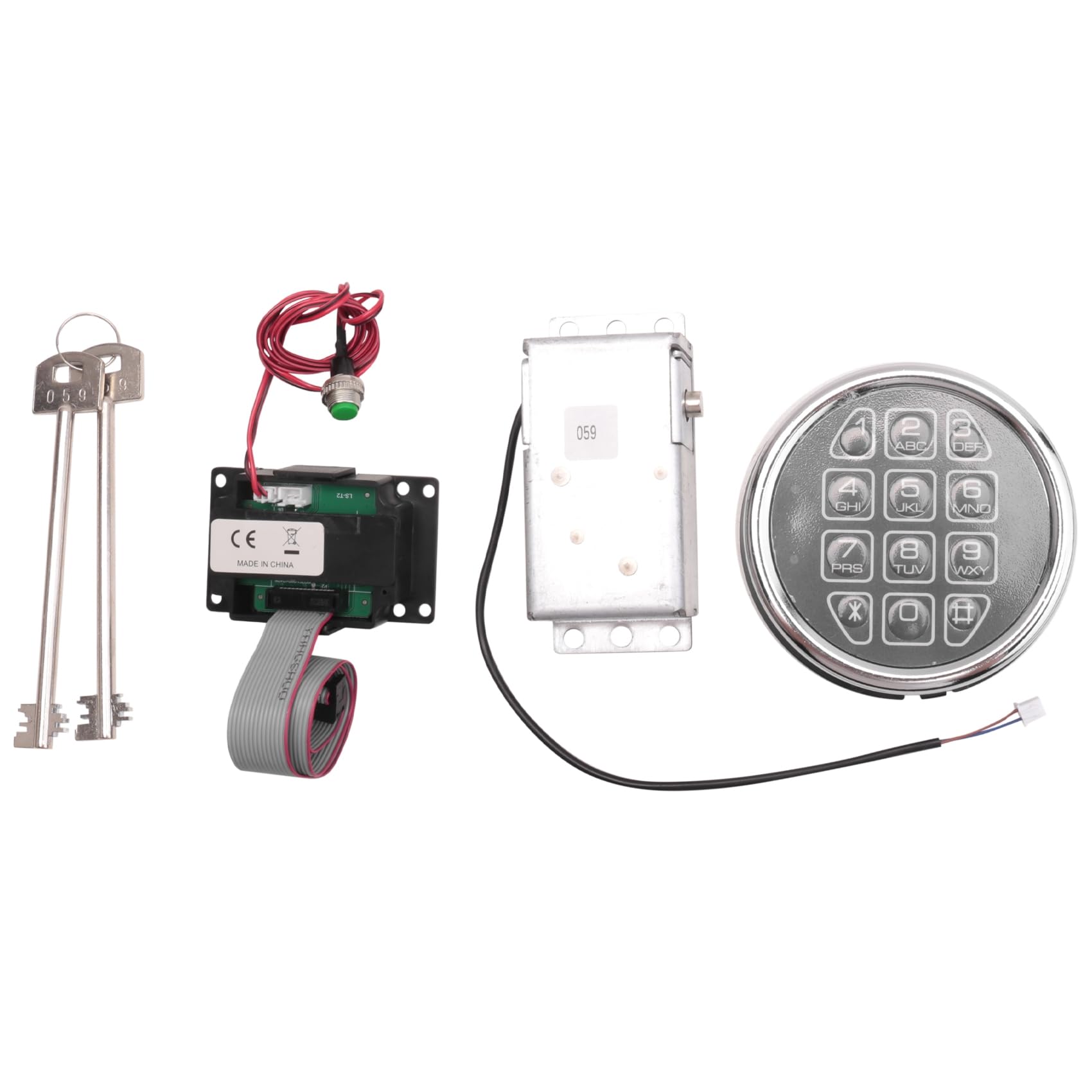 Reemplazo de Cerradura de Caja Fuerte Electrónica Digital con Solenoide y 2 Llaves