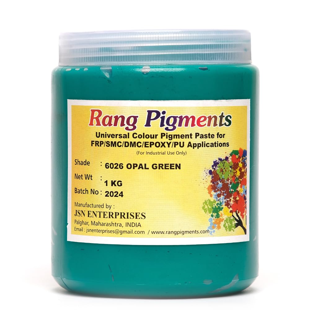 Rang Pigments I Pigment Paste For Epoxy Applications I Ideal For Epoxy Art l Shade RAL 6026 OPAL GREEN 1 KG-image-24