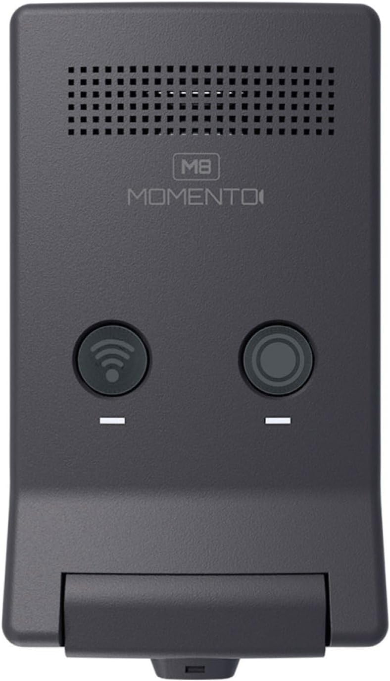 Top view of Momento M8 Dash Camera with control buttons