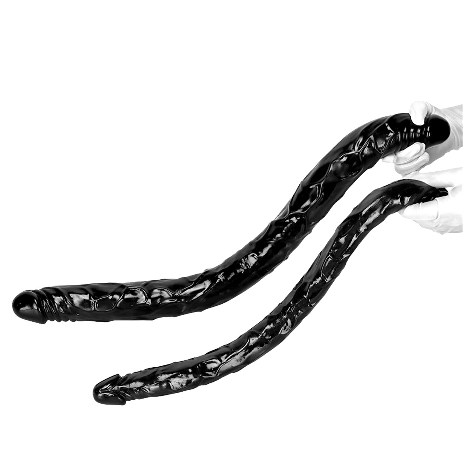 71 cm extra lungo doppio dildo nero morbido pene dildo anale doppio pene masturbatore plug anale giocattolo sessuale for le donne(M)