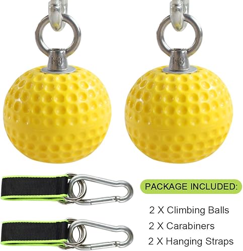 Miniatura 7 de Agarres de agarre de bola de levantamiento con correas, agarre antideslizante para ejercitador de fuerza para bouldering, dominadas, pesas rusas,