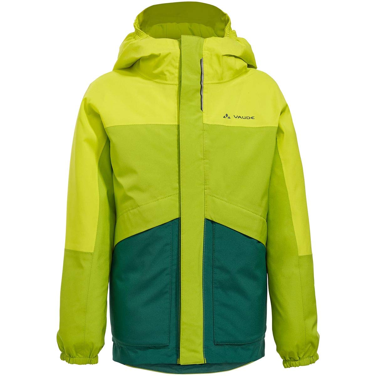 VAUDE Escape Padded Jacket für Kinder – Wasserdichte gefütterte Regenjacke für Kinder mit 2-Lagen Material, Kapuze & Reflex-Elementen – Ideal für matschige Tage im Herbst & Winter