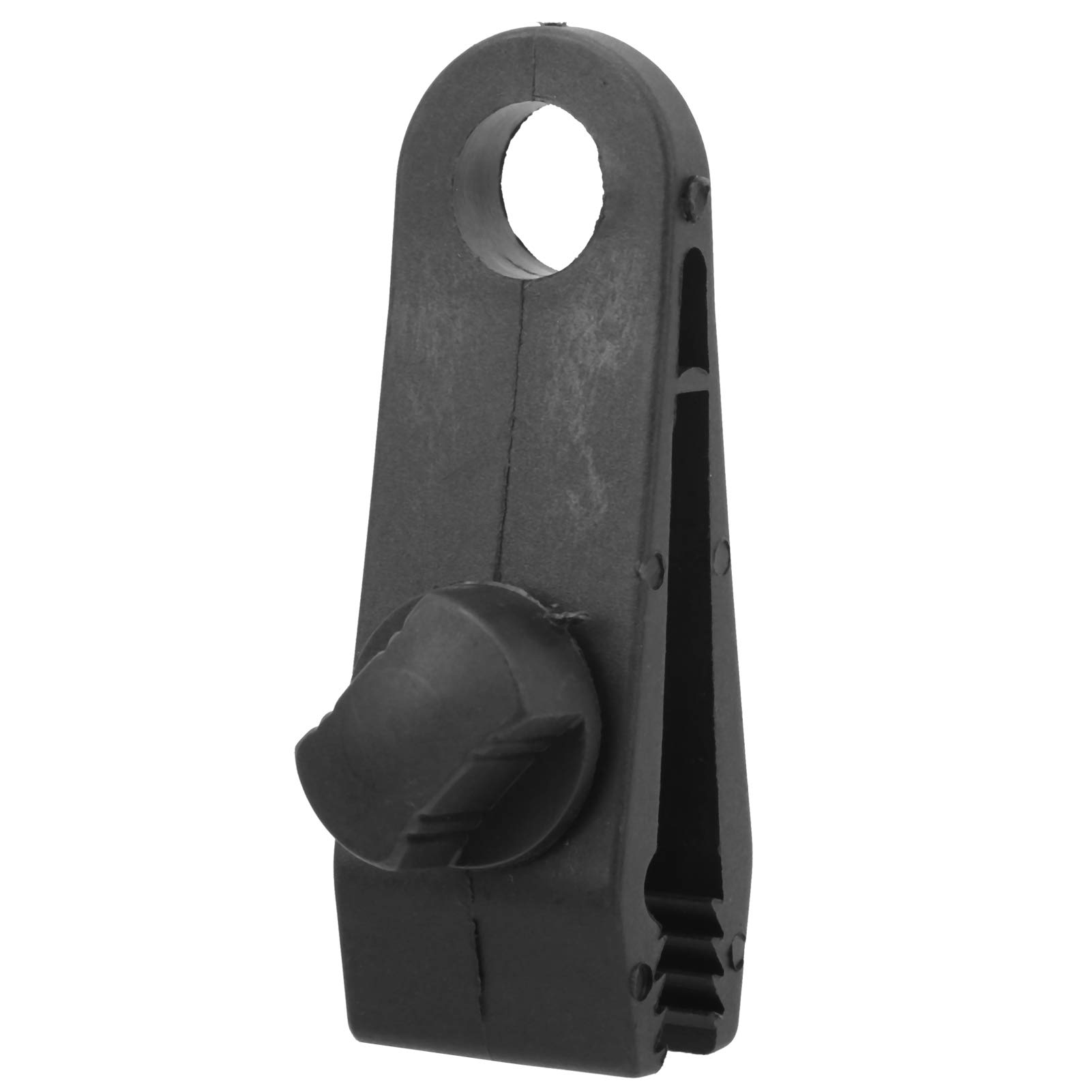 Tent Pull Point Clip Outdoor Camping Hook Buckle Windproof Rope Clamp Tent Accessory Kit for Securing Tents and Awnings in Outdoor Camping Black Nylon Plastic Aluminum Alloy