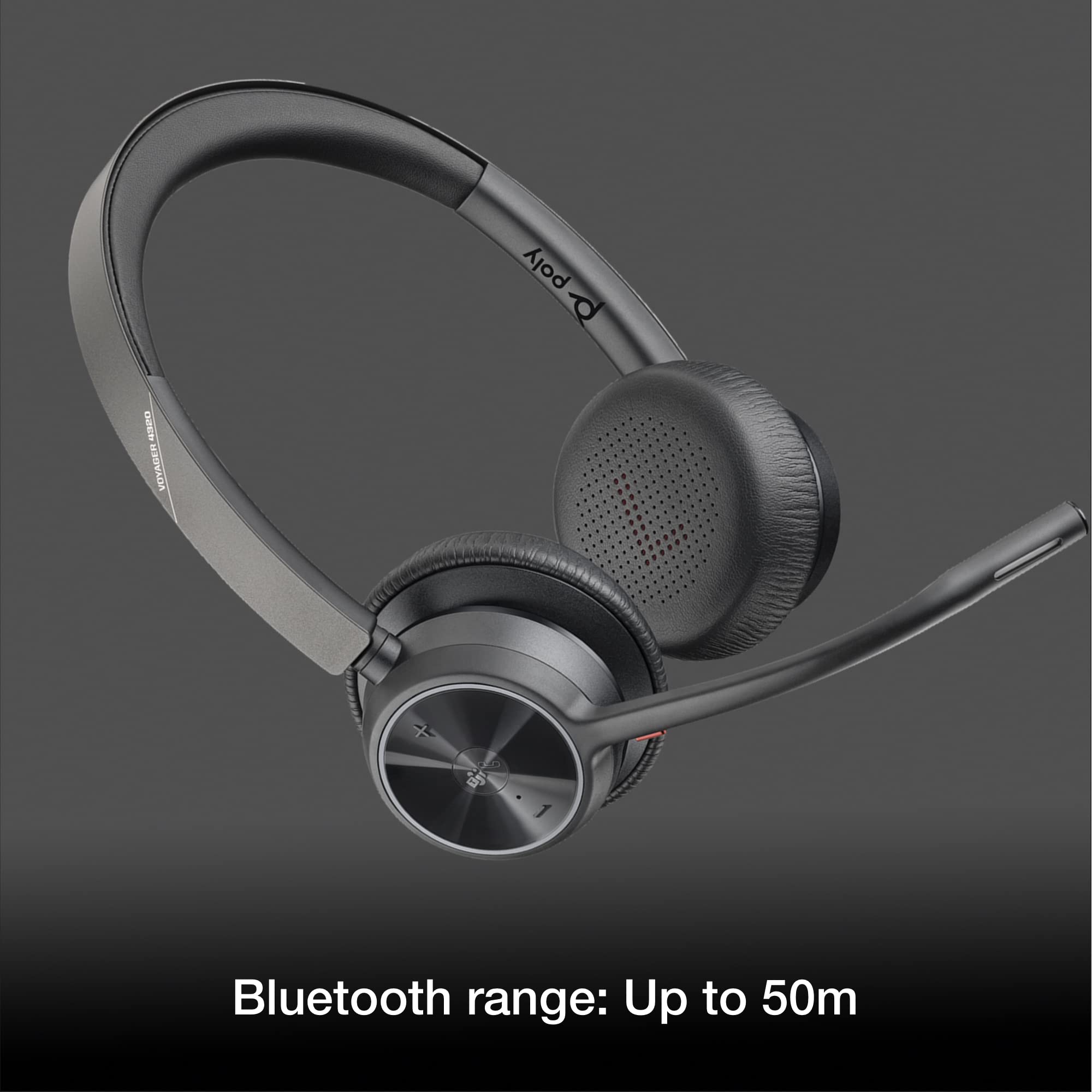 Poly ヘッドセット Voyager 4320 UC USB-C仕様 ブラック Poly Fone de ouvido sem fio Voyager 4320 UC (Plantronics) - Fones