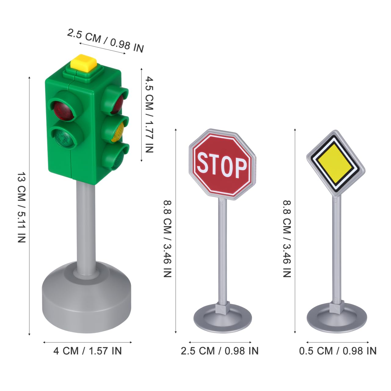 TOYANDONA Traffic Signs Toy Set Multicoloured Road Light Stop Safety Traffic Maker Crosswalk Signal Toy for Kids Birthday Education Gifts — Amazon image 2