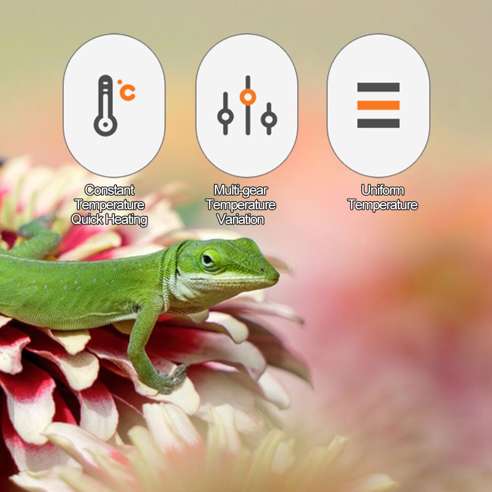 Manta Termica Reptiles,Estera Calefactora Para Terrario, 7w Manta Calefactora para Reptiles, Almohadilla calefactora para reptiles de baja temperatura, para Lagarto, Serpiente, Tortuga (15*28cm) — view 8