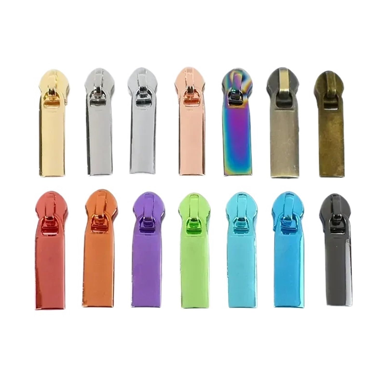 Universaler Reißverschluss, 5# Reißverschlussschieber, 5 Stück, Nylon-Zugköpfe, Ersatz-Reparatur-Sets, DIY-Handwerk, Nähzubehör, Taschen, Jacken-Hardware(Green)