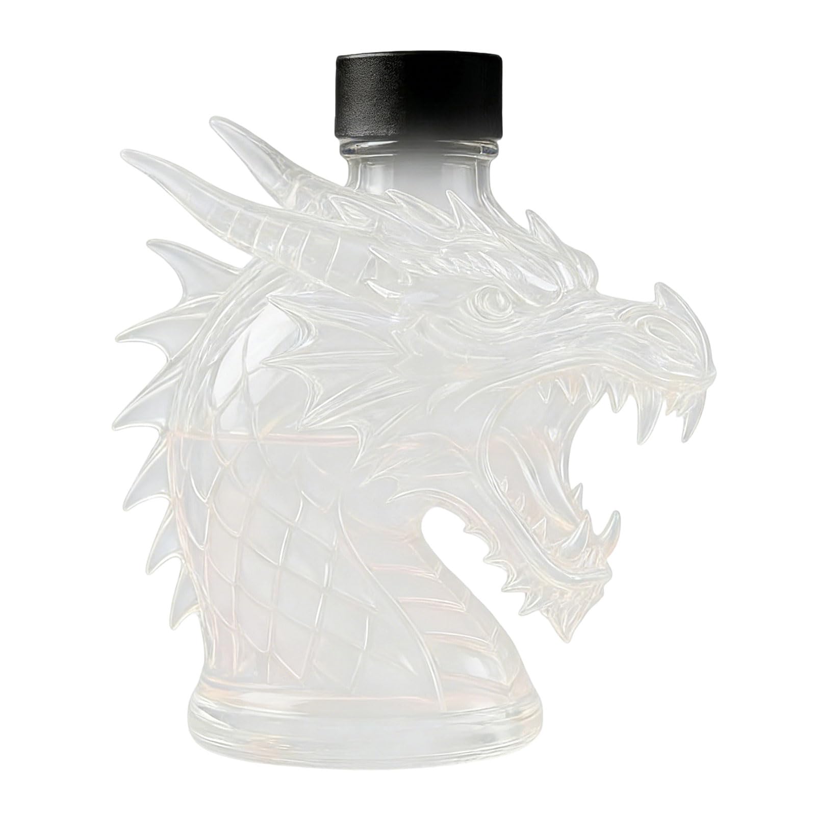 jklymm Whiskeys Decanter Liquor, Glass Spirit Decanters Diaphanous Liquor Bottle for, Vodka, Bourbon, Brandy Dragon Shape Glass