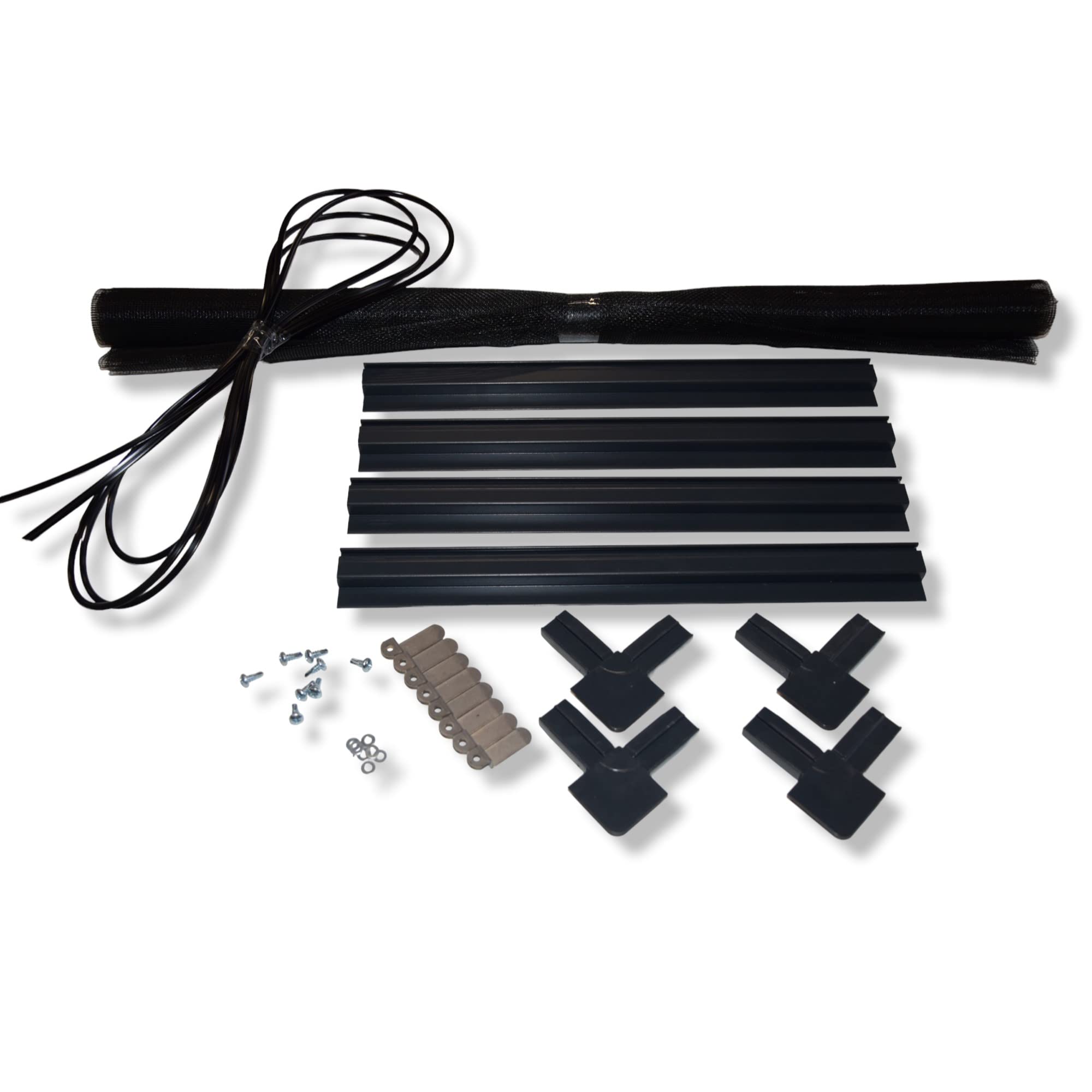 Fliegengitter- Fenster- Mücken- Insektenschutz- Alu- Anthrazitgrau RAL7016 optimal für Rolläden (120cm x 200cm, 13mm)