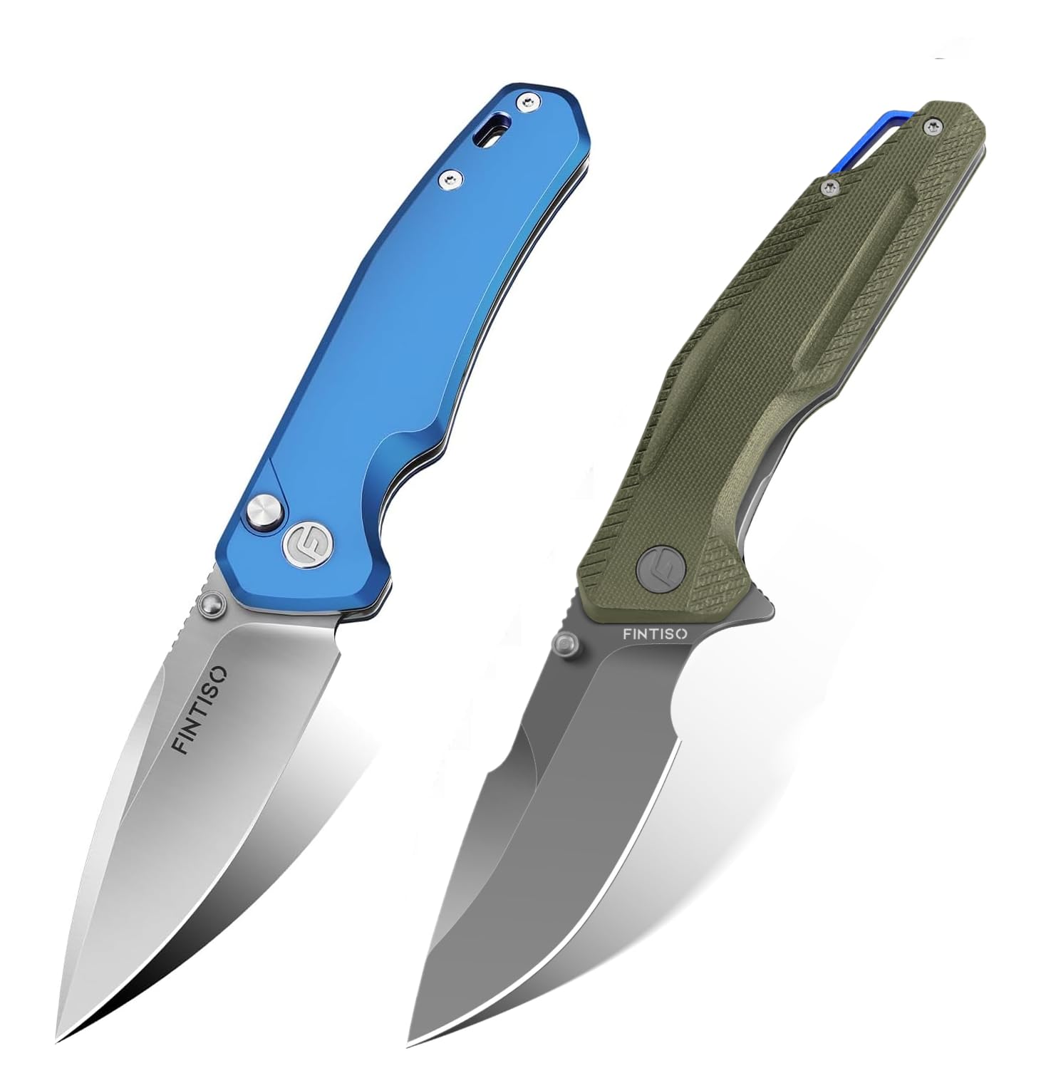 FINTISOPocket Folding Knife Harpe Series Blue and Falcon Series Green