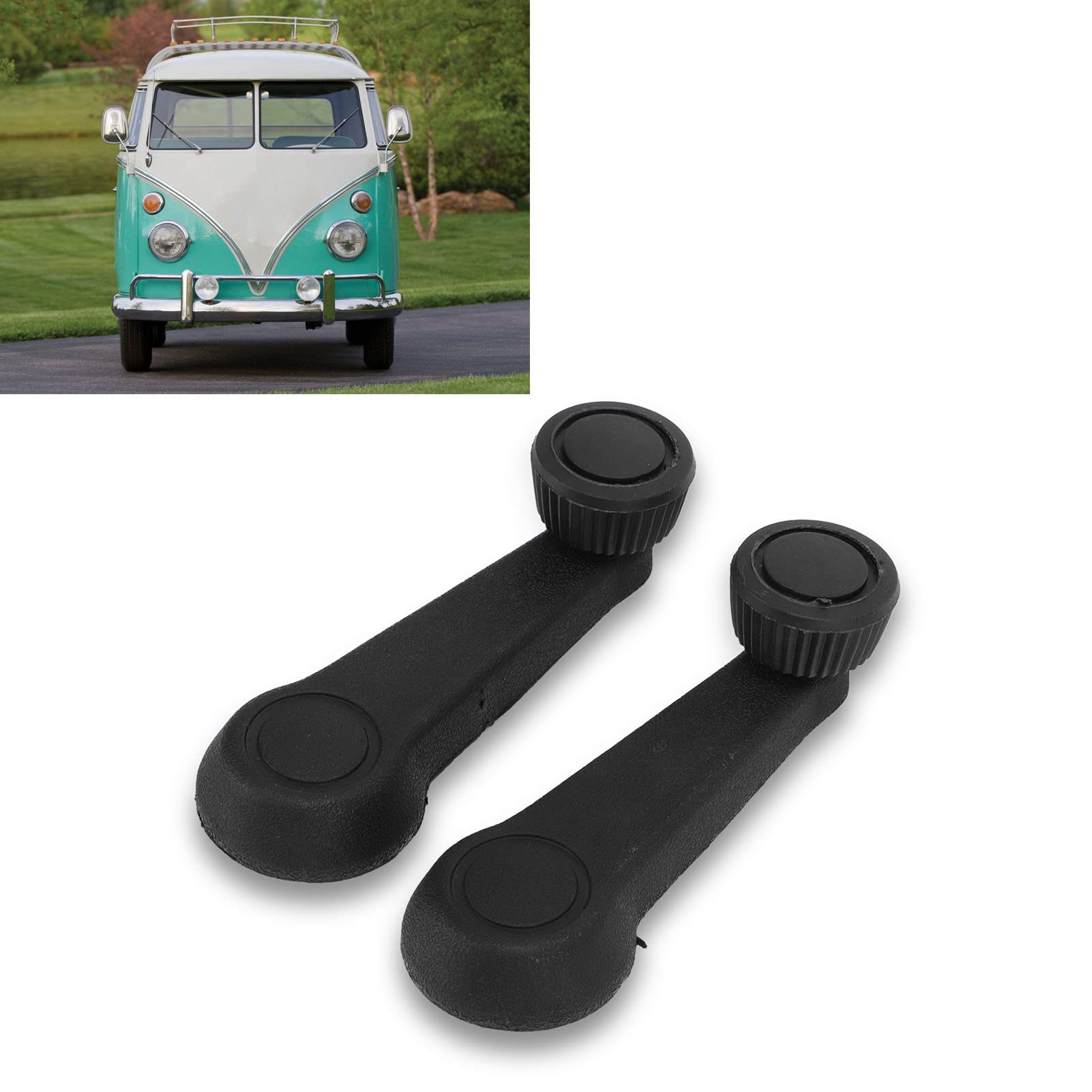 Poignées De Lève-vitre ABS Pour VW/Audi - 2 Pièces Noir | Compatible 1997-2010, Modèle 1H0837581, Facile à Poser