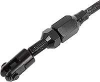 Vista 4 de X AUTOHAUX Kit de cable de acelerador trenzado universal de 36 pulgadas, kit de línea de combustible de intercambio, cable de gas de acero Negro