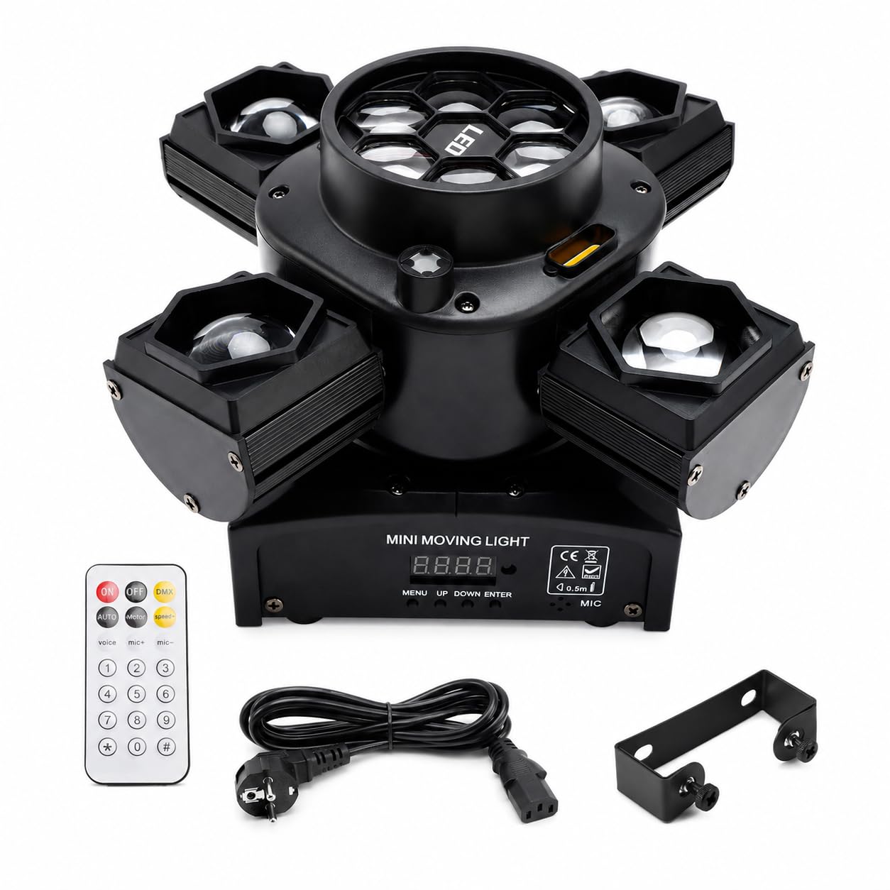 DJ Licht mit 4-in-1 Wirkung,Moving Head Licht with 14 LED-Chips,Prächtige Disco Lichter, für DJ-Events, Partys, Clubs, Hochzeiten und andere Lichtshows
