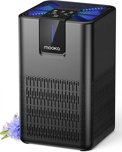 MOOKA M05 H13 HEPA Air Purifier (1250 Sq Ft, Black)