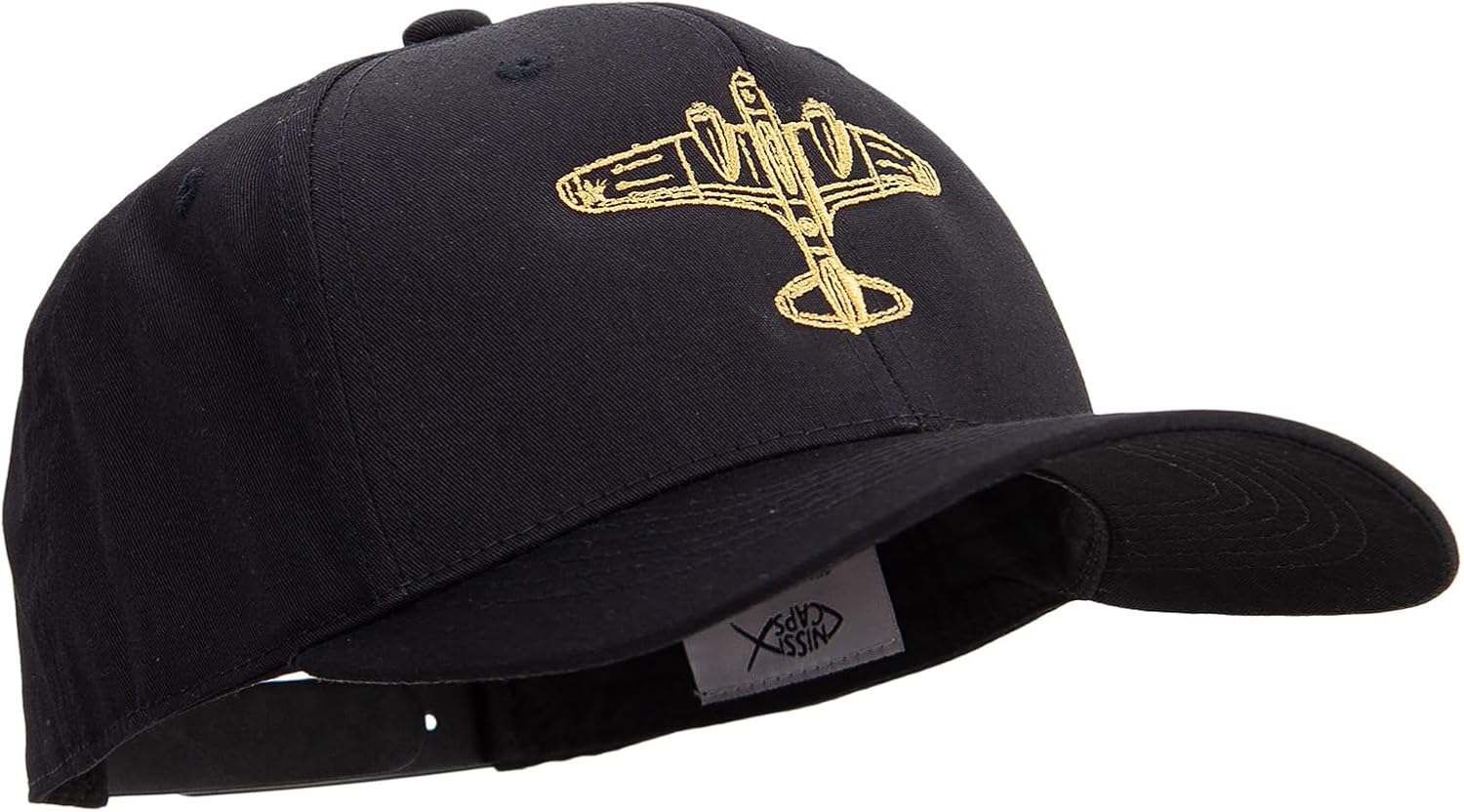 US Fighter Aircraft Embroidered Six Panels Pro Style Cap