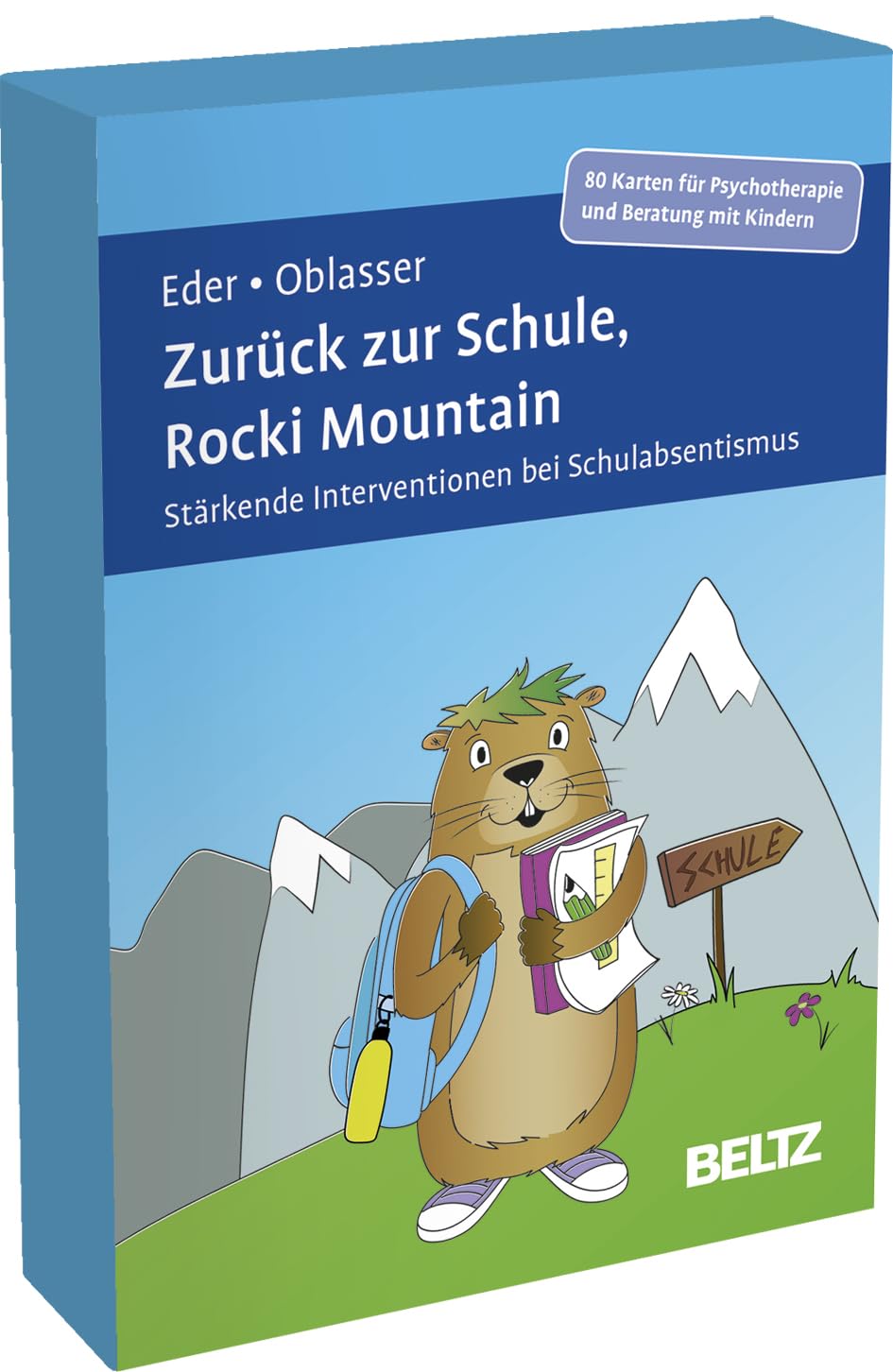 Zurück zur Schule, Rocki Mountain: Stärkende Interventionen bei Schulabsentismus. 80 Karten für die Beratung und Psychotherapie mit Kindern. Mit ... cm in stabiler Box (Beltz Therapiekarten)