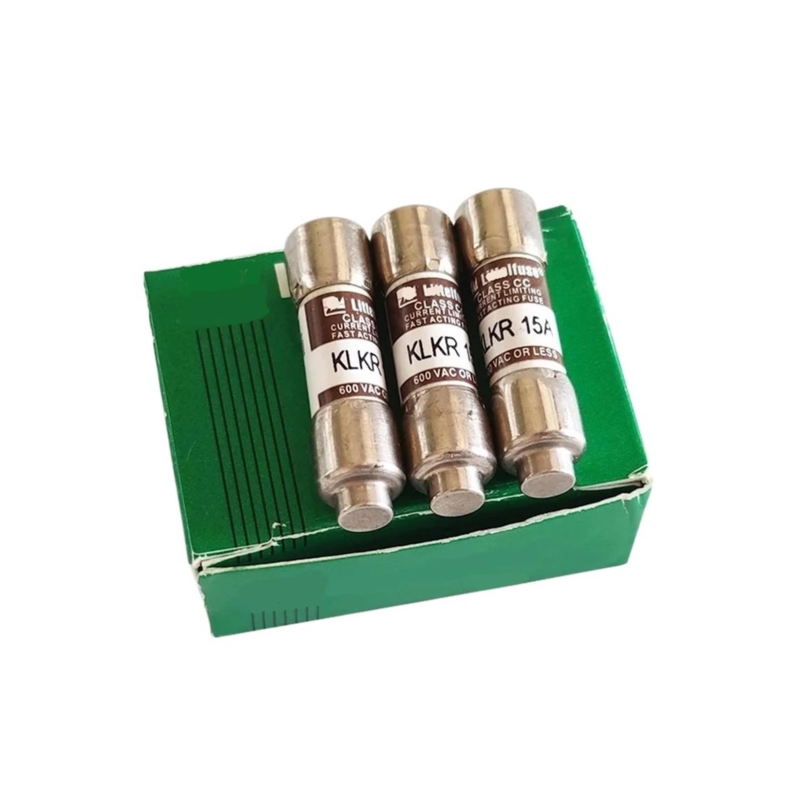 Fusibles KLKR 15A 600V cartouche cylindrique 10x38 mm pour tableau électrique et porte-fusible