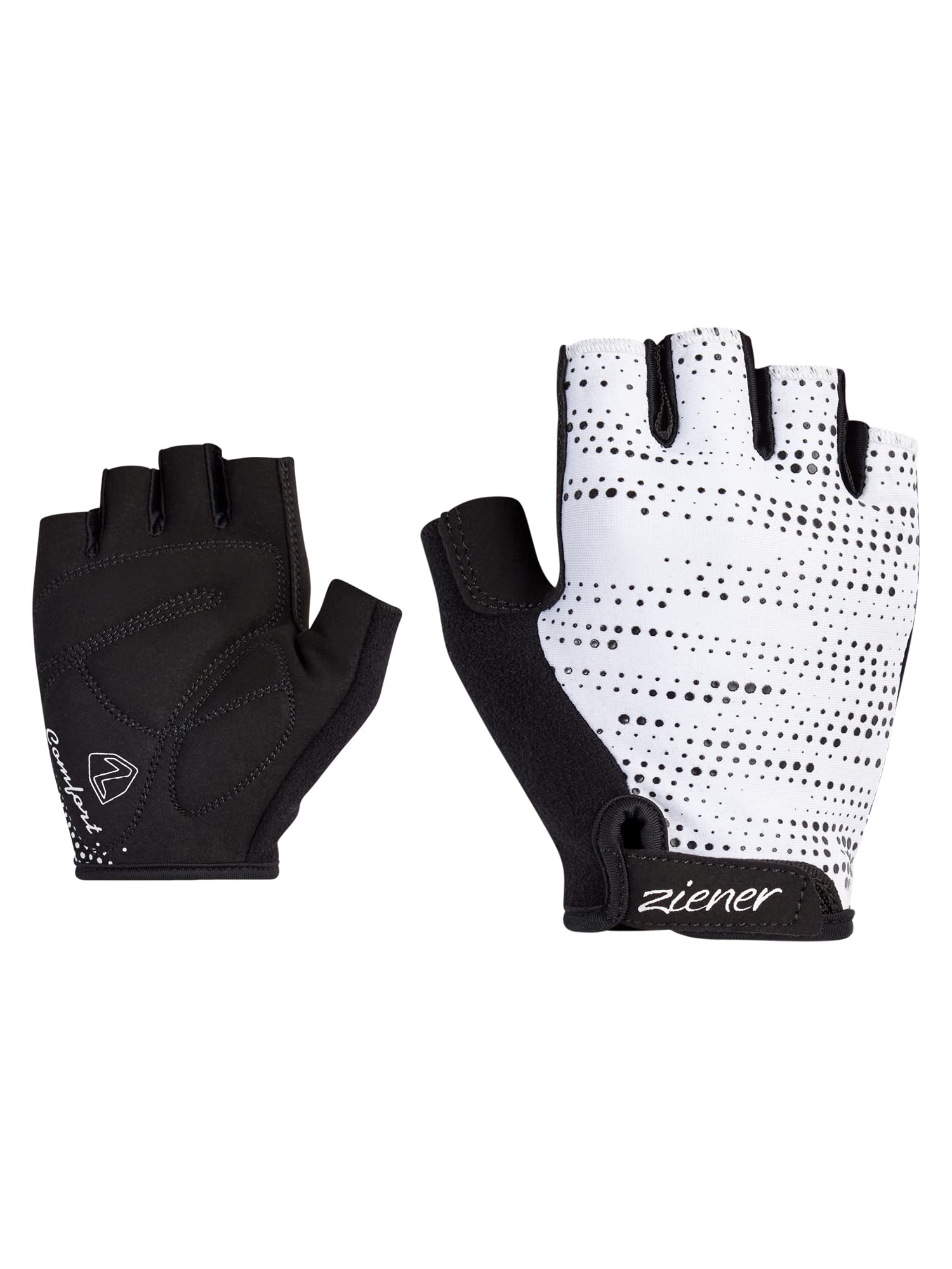 Ziener Women's CIMEA Cycling/Mountain Bike/Cycling Gloves Short Finger - Breathable, Cushioning, White, 7.5