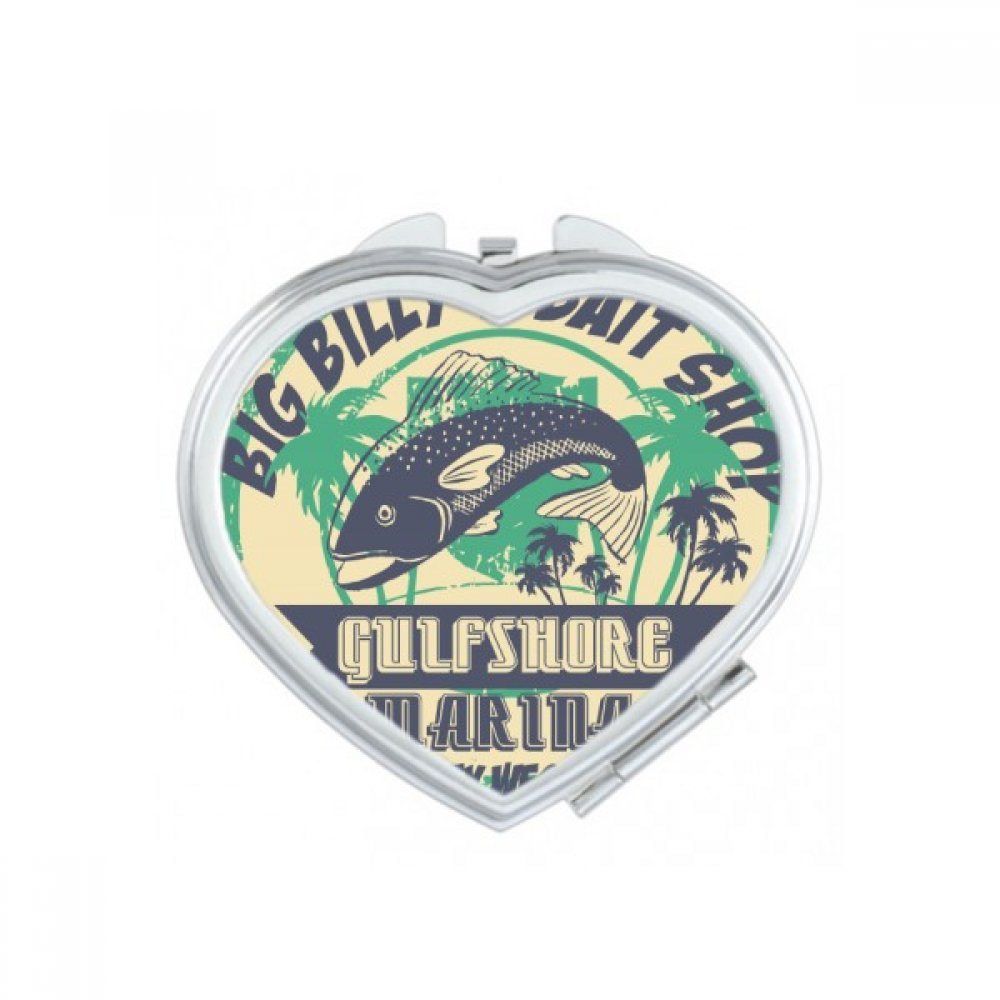Petit cadeau miroir de poche mignon pour maquillage poissons tropicaux