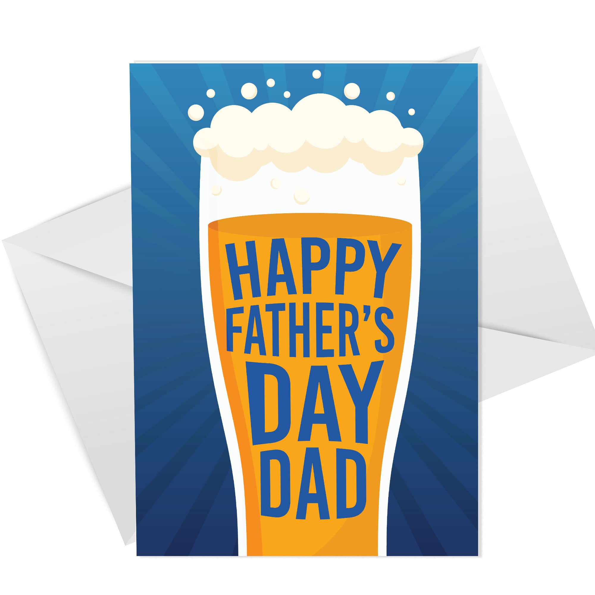 RED OCEAN Fathers Day Card For Dad From Daughter or Son Novelty Funny Fathers Day Dad Card