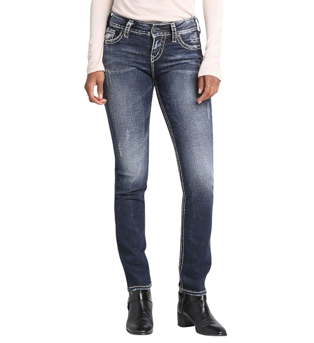 Silver Jeans Co Silver Jeans Womens Suki Jeans Blk Desertcart INDIA