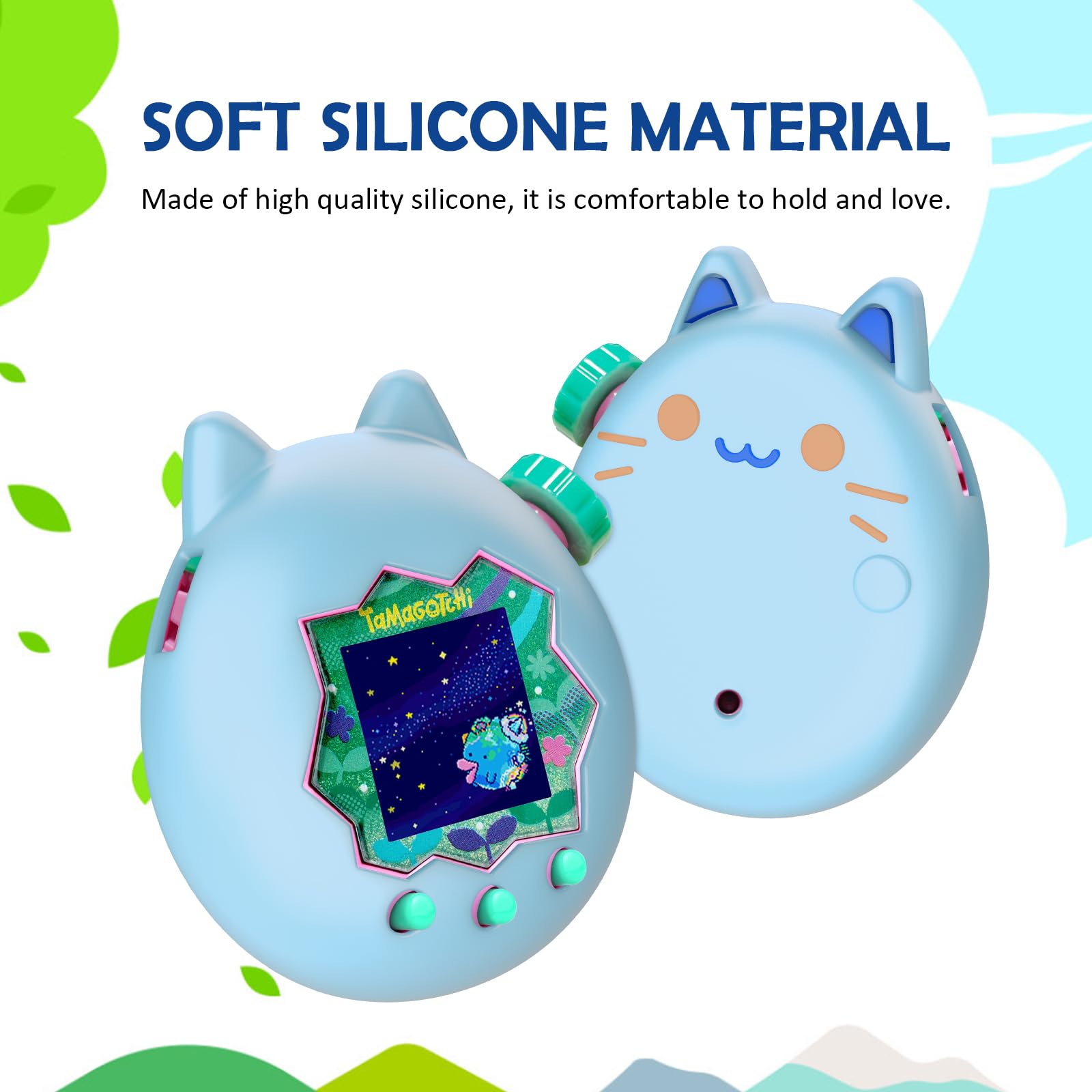 Funda De Silicona Para Tamagotchi Paradise – Protector Suave, Lavable Y Antigolpes, Color Azul