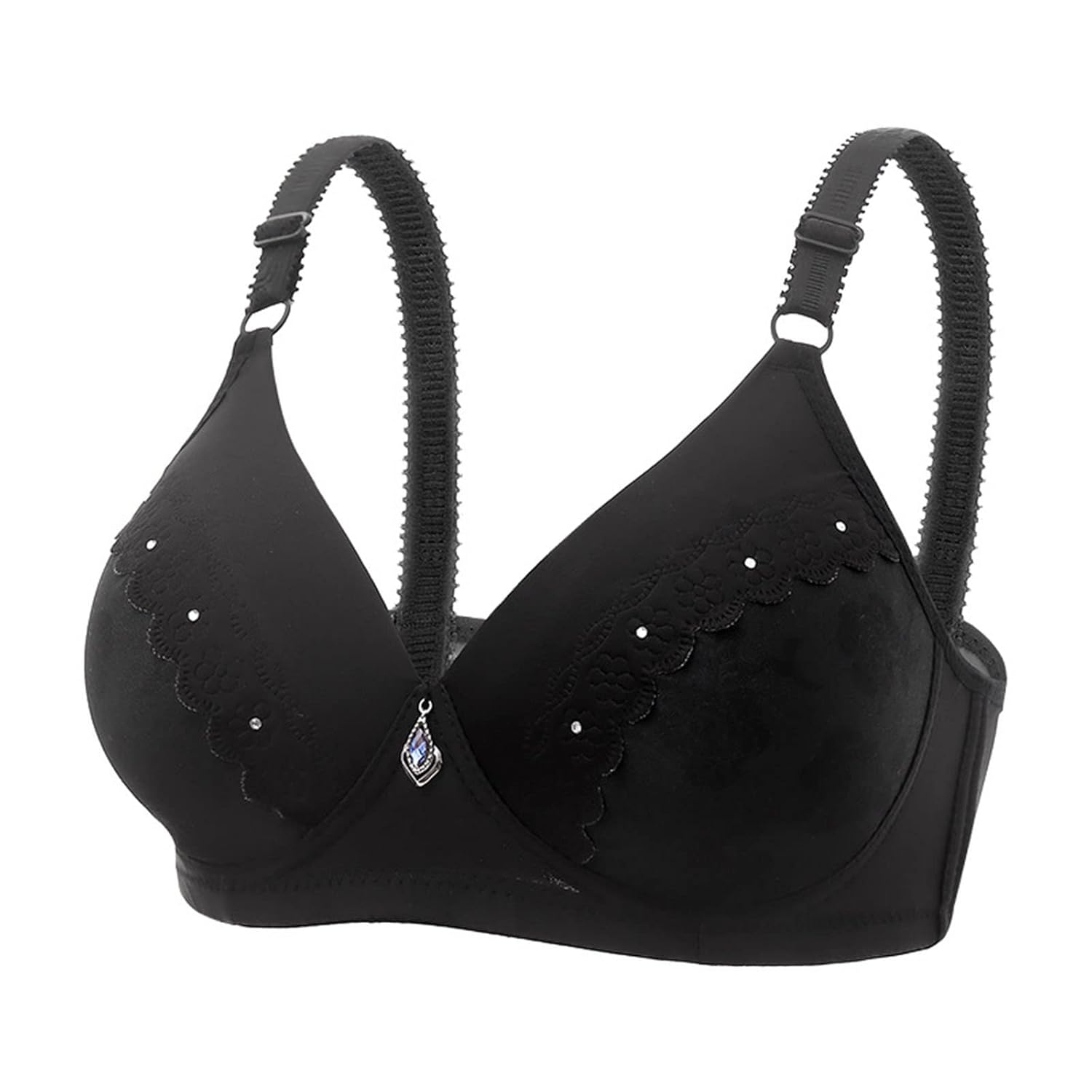 Women No Wire Full Coverage Everyday Wear Bra Comfortable Convenient Daily Bra Soft Support Push Up Bra