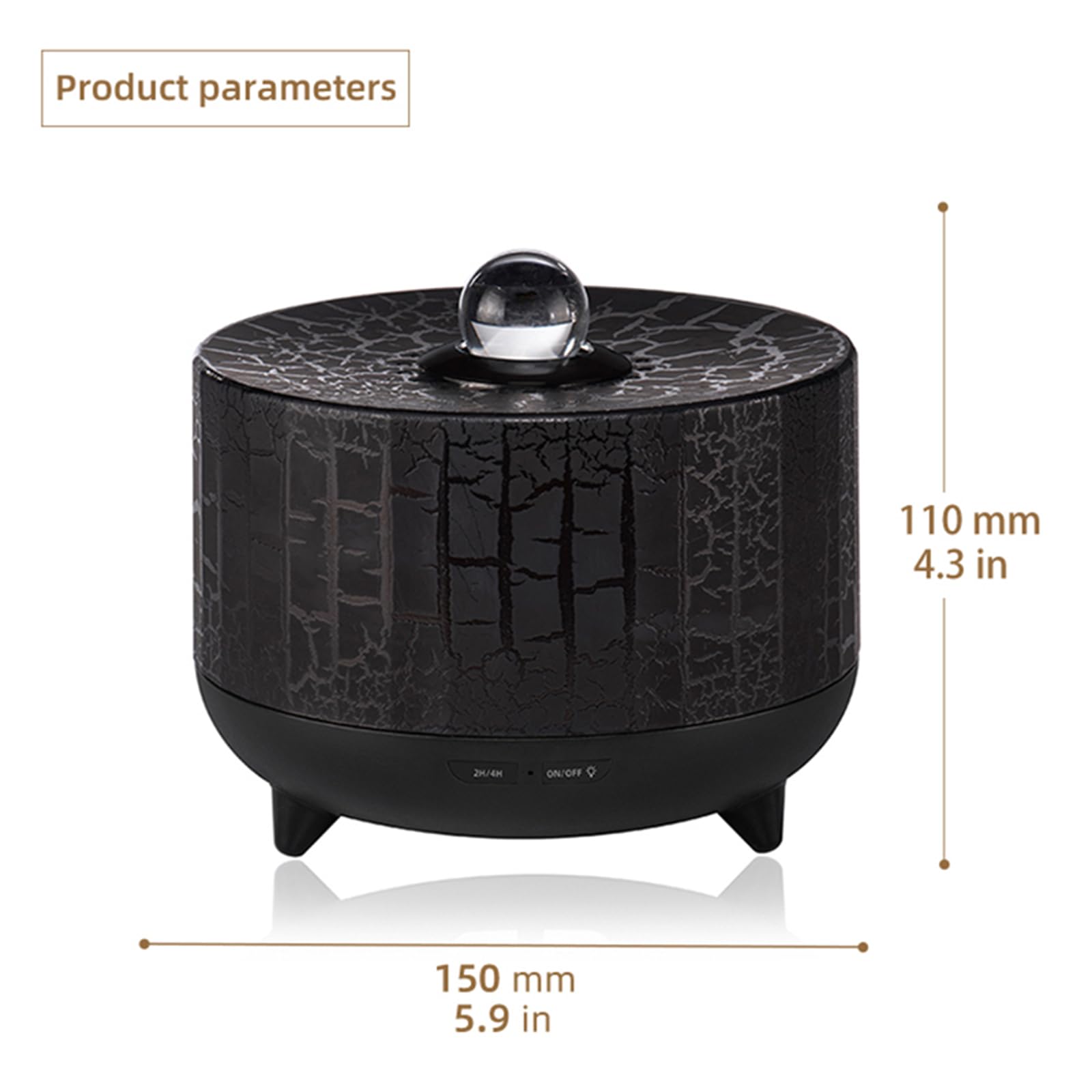 Difusor esencial Volcano: Difusor de aceite de 10.1 fl oz con luz de llama de 7 colores, humidificador de aroma de apagado automático con control remoto para habitación grande 7